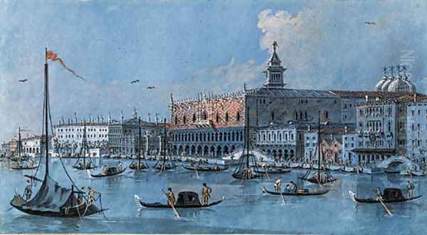 View of the Riva degli Schiavoni, Venice, with the Doge's Palace and the Piazzetta San Marco by Giacomo Guardi