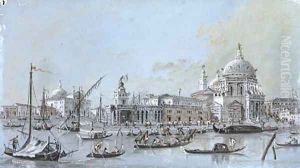 View of S. Maria della Salute and the Dogana, Venice, the Giudecca seen beyond