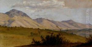 A View Of Monte Serone And Monte Ernici by Florian Grospietsch