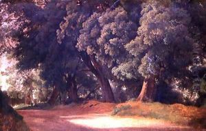 Oak Trees in Holstein by Louis Gurlitt