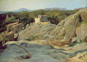 A Village in the Mountains by Louis Gurlitt