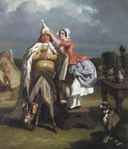 Riding the Donkey at the Fair by Achille Giroux