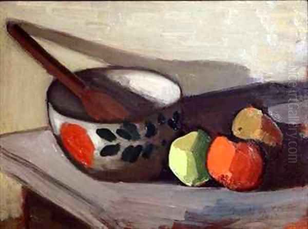 Bowl Spoon and Apples - view 1