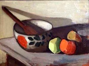 Bowl Spoon and Apples by Mark Gertler