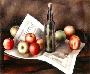 Still life with apples by Mark Gertler