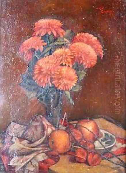 Still life with Chrysanthemums - view 1