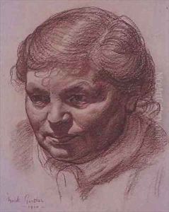 Head of the artists mother by Mark Gertler