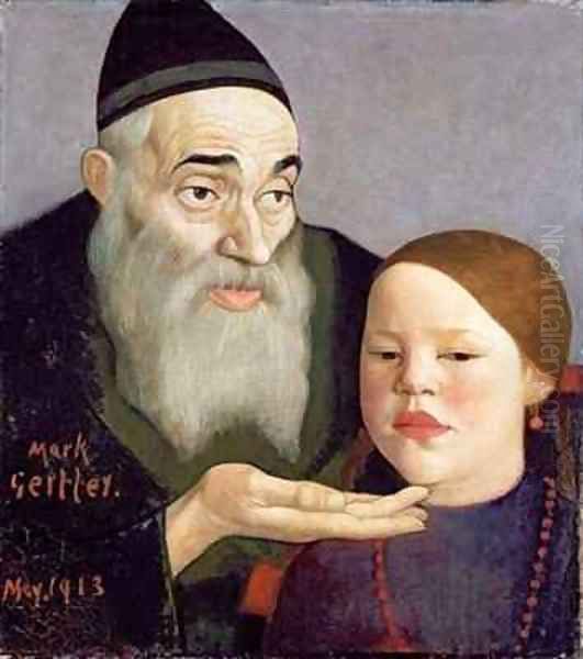 The Rabbi and his Grandchild - view 1