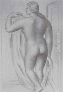 Standing female nude by Mark Gertler