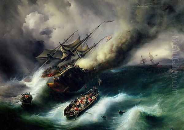 Study for The Burning of the Kent in 1825 - view 1