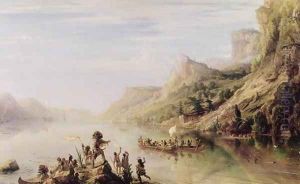 Jacques Cartier 1491-1557 Discovering the St Lawrence River in 1535 by Theodore Gudin