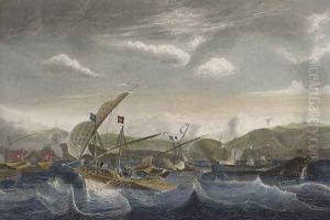 Andrea Doria dispersing the Spanish fleet ahead of the Var mouth in 1524