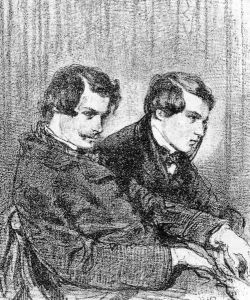 Portrait of Edmond and Jules de Goncourt by Paul Gavarni