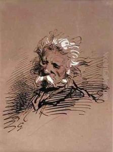Head of an Old Man by Paul Gavarni