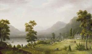Carters Tavern at the Head of Lake George by Francis Guy