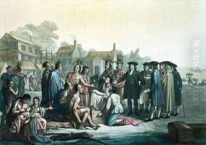 William Penn negotiating the treaty leading to the foundation of Pennsylvania by Gallo Gallina
