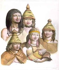 Details of headdresses in North West America by Gallo Gallina