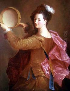 Portrait of a Woman with a Tambourine by Jean-Alexis Grimou
