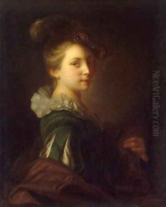 Young Woman in Theatrical Costume by Jean-Alexis Grimou