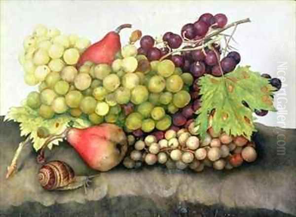 Snail with Grapes and Pears - view 1