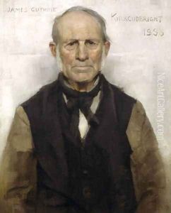 Old Willie The Village Worthy by Sir James Guthrie