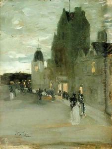 Street in Oban Night by Sir James Guthrie