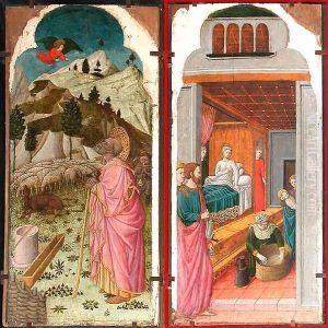 The Angel Appearing to Joachim; The Birth of the Virgin 1440s