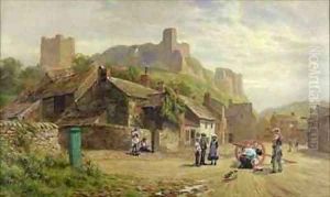 Children Watching a Wheelwright by Robert Gallon