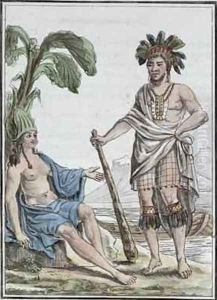 A Man and Woman from Easter Island from Encyclopedie des Voyages by Jacques Grasset de Saint-Sauveur
