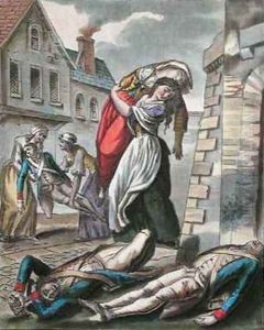 Women helping the injured during the French Revolution by Jacques Grasset de Saint-Sauveur
