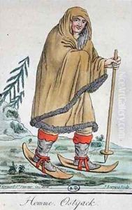 Ostyak Man on Skis by Jacques Grasset de Saint-Sauveur