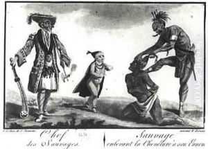 The Chief of the Savages Dressed as a European by Jacques Grasset de Saint-Sauveur