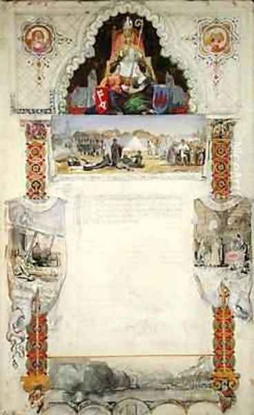 Design for a thanks document to Bremen from Hamburg - view 1