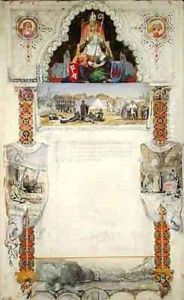 Design for a thanks document to Bremen from Hamburg by Jacob Gensler