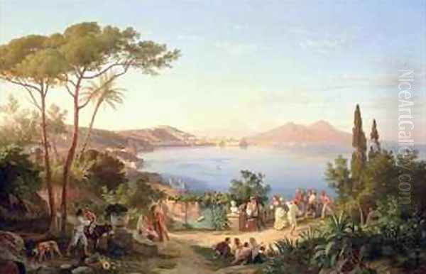 Bay of Naples with Dancing Italians - view 1