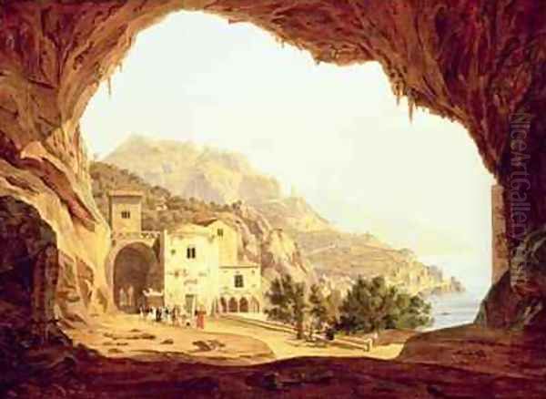 View from a Grotto over the Amalfi Coast - view 1