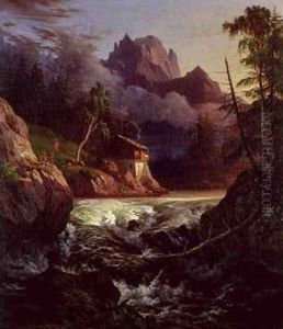 Mill in the Liebethal Region by Carl Wilhelm Goetzloff