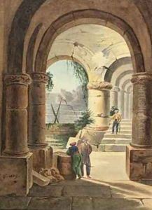 View of the Sea through a Cloister