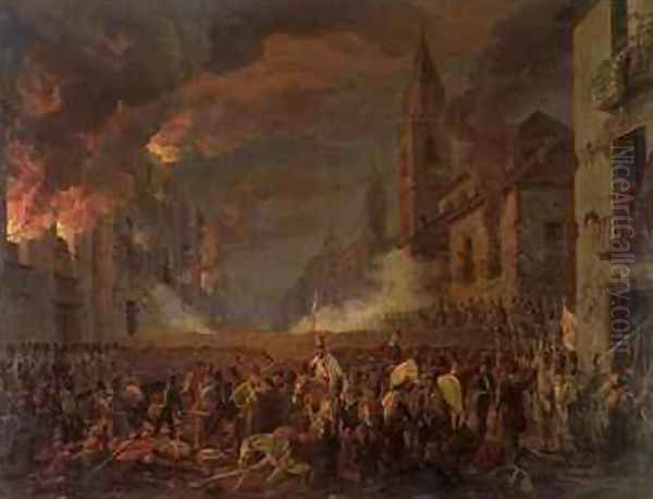 The Capture of Catania by the 4th Bern Regiment in the Night of 5th 6th April - view 1