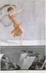 Portrait of Isadora Ducan 1877-1927 by Auguste Francois Gorguet