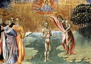The Baptism of Christ by Paolo di Grazia Giovanni di