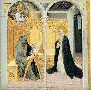 St Catherine of Siena Dictating Her Dialogues