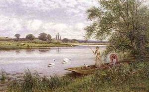 Ladies in a Punt by Arthur Augustus II Glendening