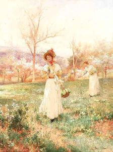 Picking flowers by Arthur Augustus II Glendening