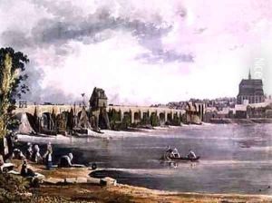 Pont de LArche from Views on the Seine by John Gendall