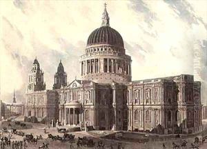 South East View of St Pauls Cathedral by John Gendall