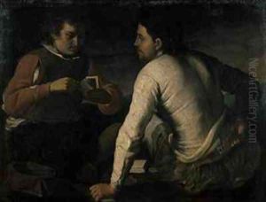 The Gamblers by Domenico (Micco Spadaro) Gargiulo