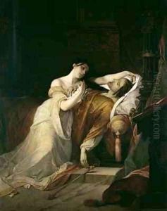 Joanna the Mad 1479-1555 with Philip I the Handsome 1478-1506 by Louis Gallait