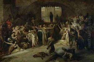 The Plague of Tournai in 1095 by Louis Gallait
