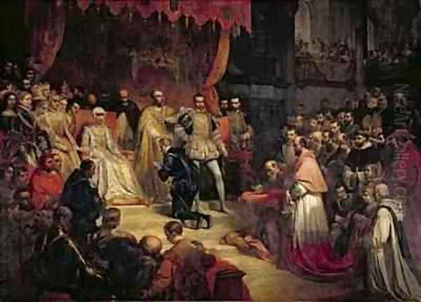 The Abdication of Charles V 1500-58 by Louis Gallait